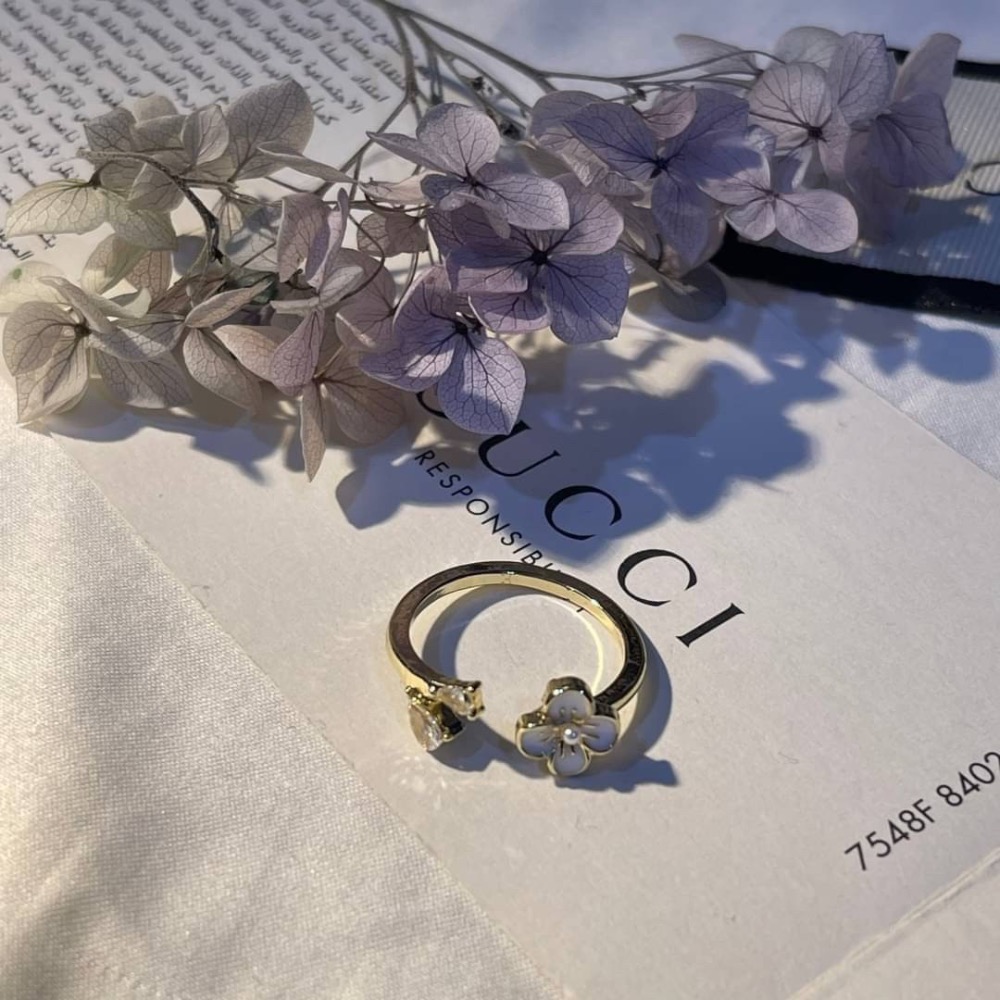 氣質精緻開口花朵戒指-細節圖5