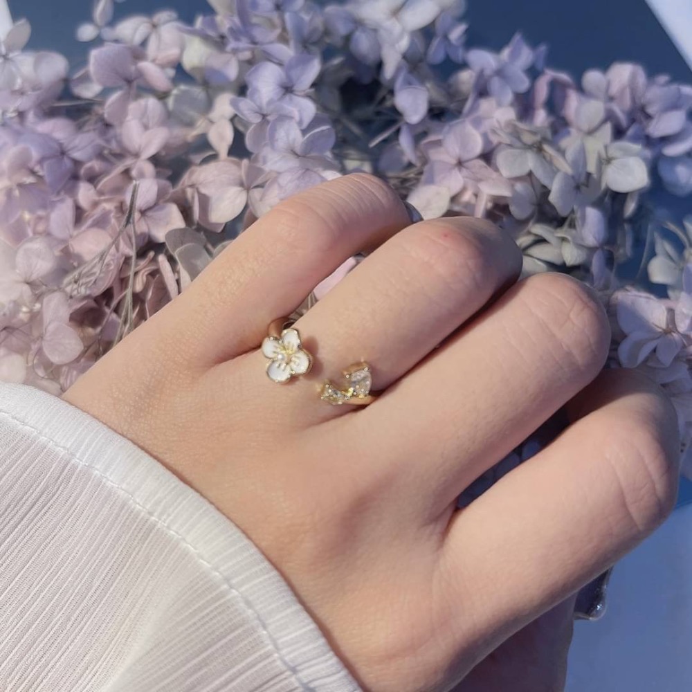 氣質精緻開口花朵戒指-細節圖6