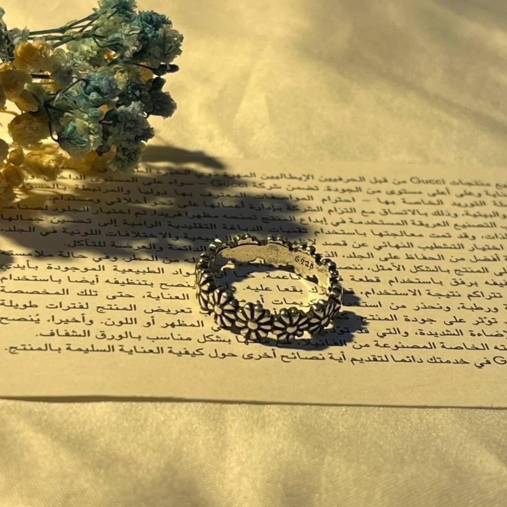 韓系復古花朵相連戒指-細節圖5