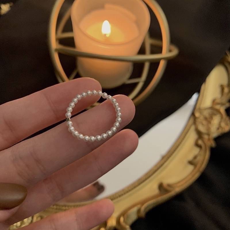 韓國手工極細珍珠戒指（預購）-細節圖5