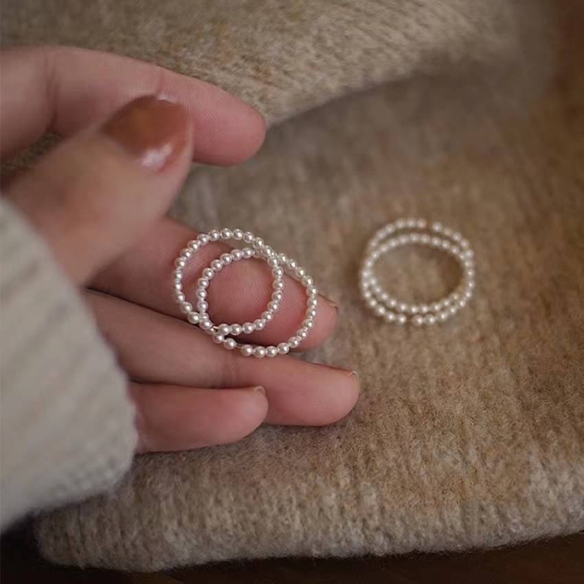 韓國手工極細珍珠戒指（預購）-細節圖7