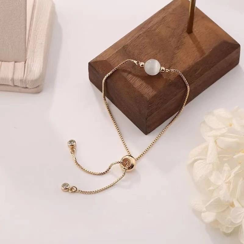 水晶貓眼石鑲鑽手鍊-細節圖3