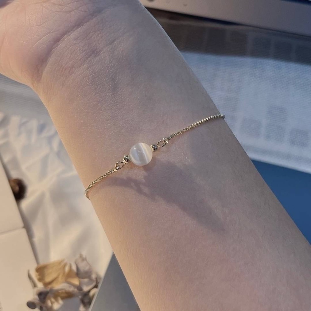 水晶貓眼石鑲鑽手鍊-細節圖6