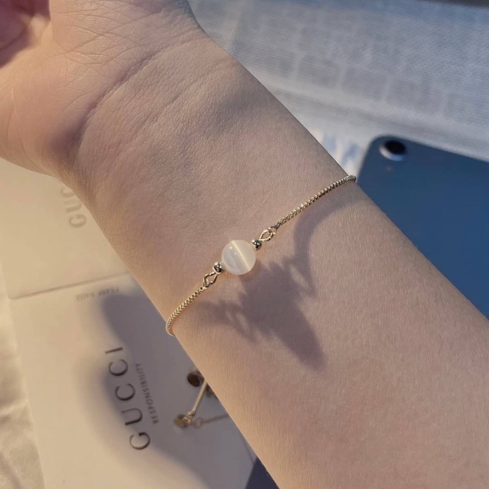 水晶貓眼石鑲鑽手鍊-細節圖7