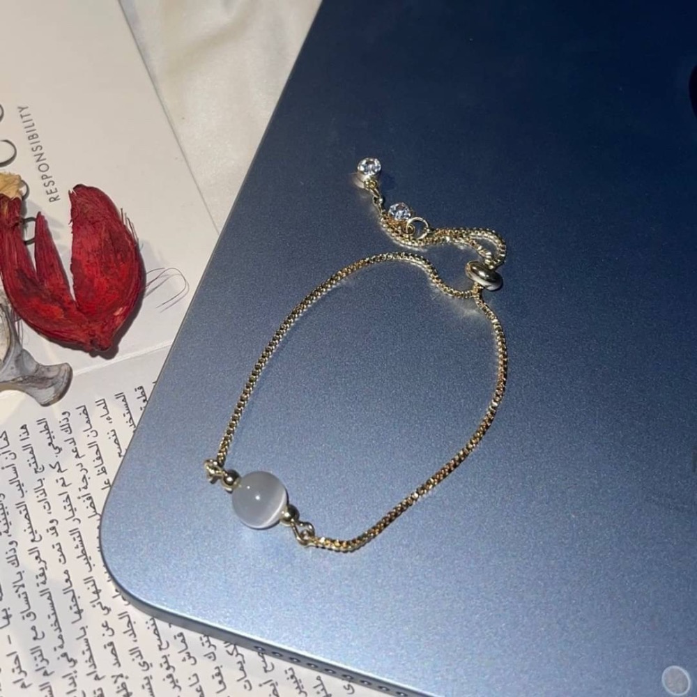 水晶貓眼石鑲鑽手鍊-細節圖9