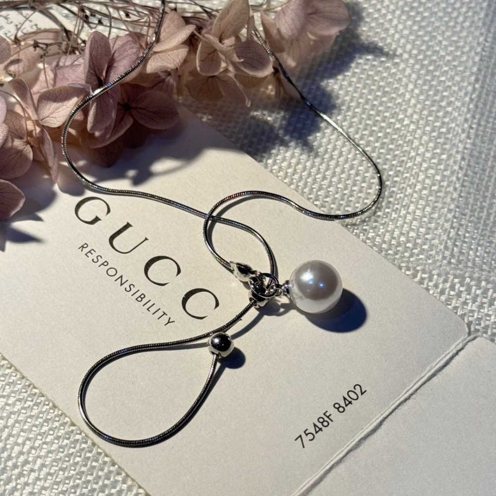 設計感可抽拉珍珠長款項鍊-細節圖7