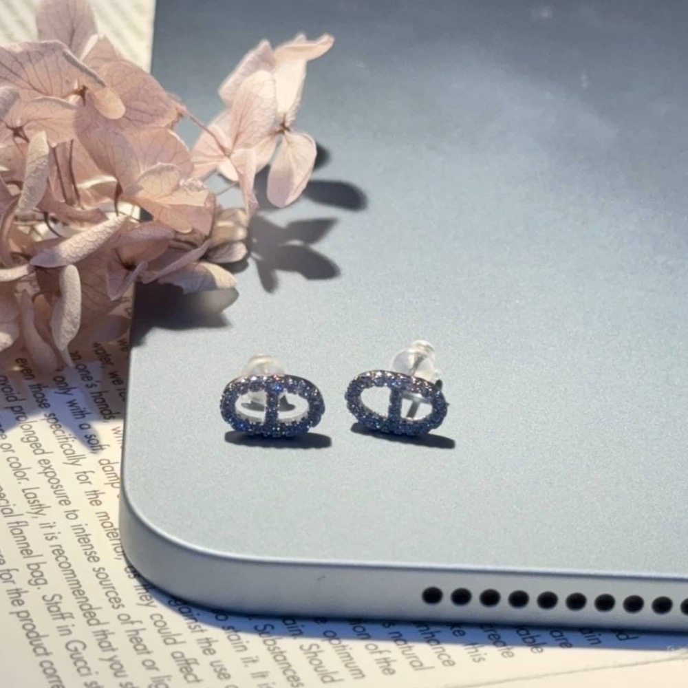 《925銀針》鑲鑽氣質豬鼻耳環（預購）-細節圖3