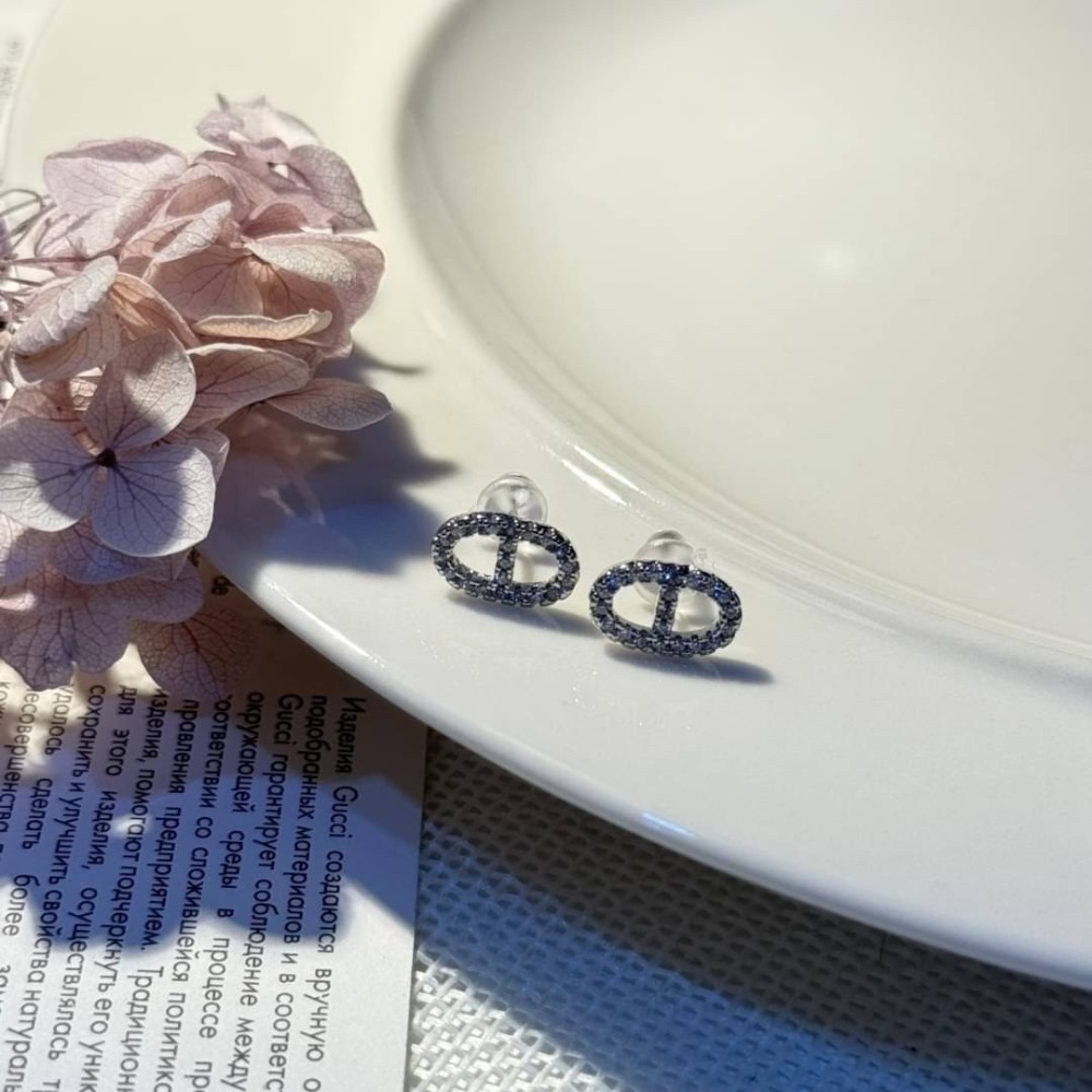 《925銀針》鑲鑽氣質豬鼻耳環（預購）-細節圖4