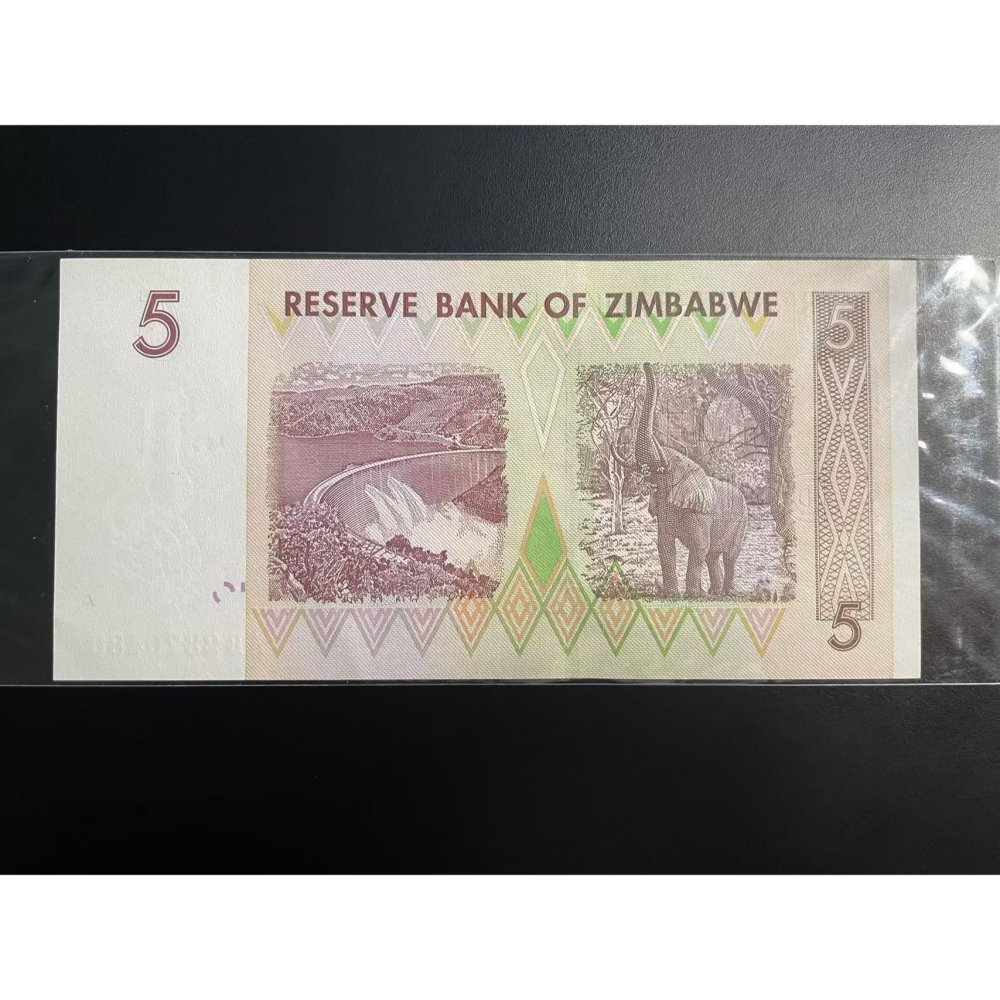 辛巴威幣 辛巴威 2007年 5元 紙鈔 外國錢幣 非洲錢幣 套幣 鈔票 鈔 錢幣-細節圖2