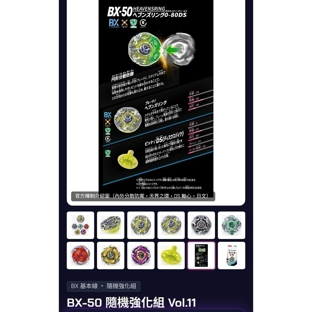全部確認 BX-50-01；BX-50-02; BX-50-03 確認版01-06 「天界之環 0-80DS 日版-細節圖6