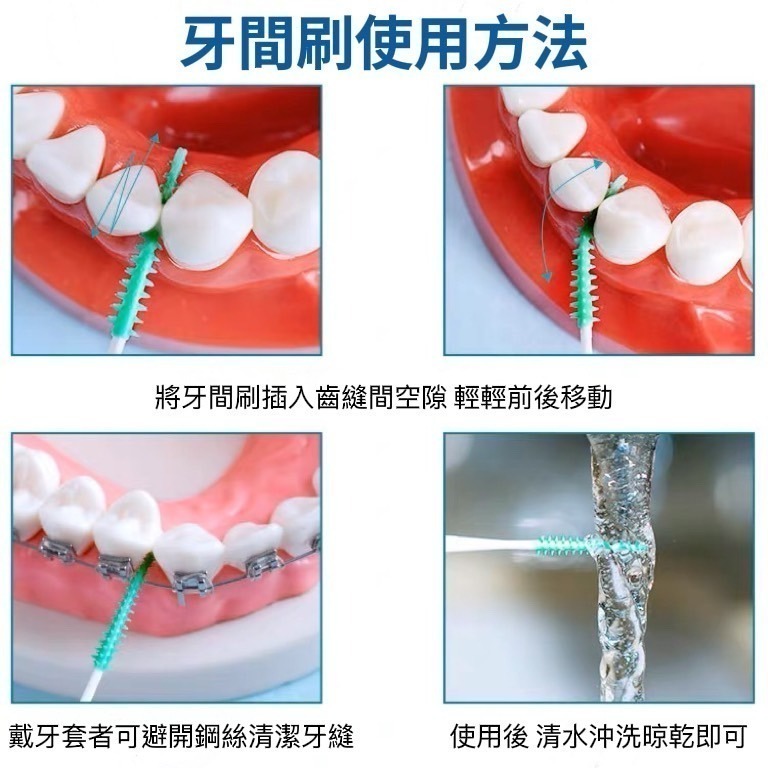 牙間刷 軟式牙間刷 牙縫刷 齒間刷 齒縫刷 便攜式軟式牙間刷 軟式牙縫刷 軟式牙尖刷 齒縫清潔刷 牙齒清潔刷 矽膠牙間刷-細節圖8