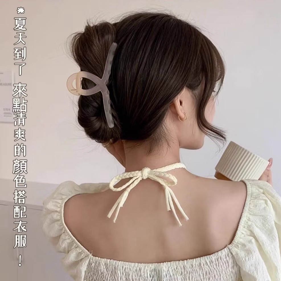 霧面鯊魚夾 鯊魚夾 磨砂鯊魚夾 髮夾 交叉夾 髮飾 抓夾 夾子 韓系鯊魚夾 大抓夾 洗澡髮夾 大號抓夾 磨砂抓夾 大髮夾-細節圖2