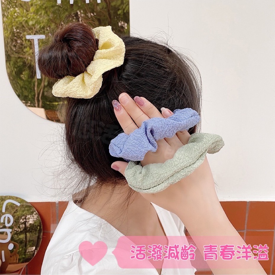 大腸髮圈 髮圈 大腸圈 髮飾 素色髮圈 頭繩 可愛髮圈 大腸圈髮束 馬尾髮圈 彈力髮圈 彈力髮束 韓國髮圈髮束 綁頭髮-細節圖6