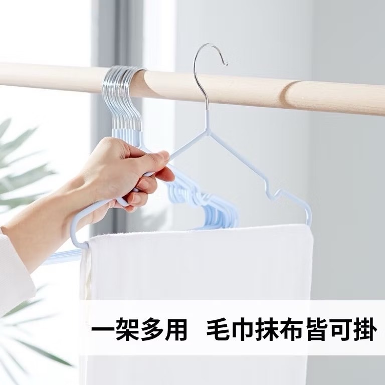浸塑衣架 加粗加厚不鏽鋼防滑衣架 曬衣架 掛衣架 晾衣架 防滑衣架衣架 金屬衣架 成人衣架 加厚加粗衣架 曬衣架不鏽鋼-細節圖3