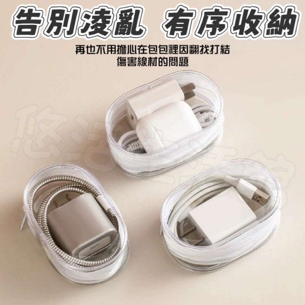 遛娃包 曬娃包 充電線收納包 耳機包 3C配件收納包 收納包 掛勾收納包 透明小包 掛飾 吊飾 娃包 數據線收納盒 收納-細節圖4
