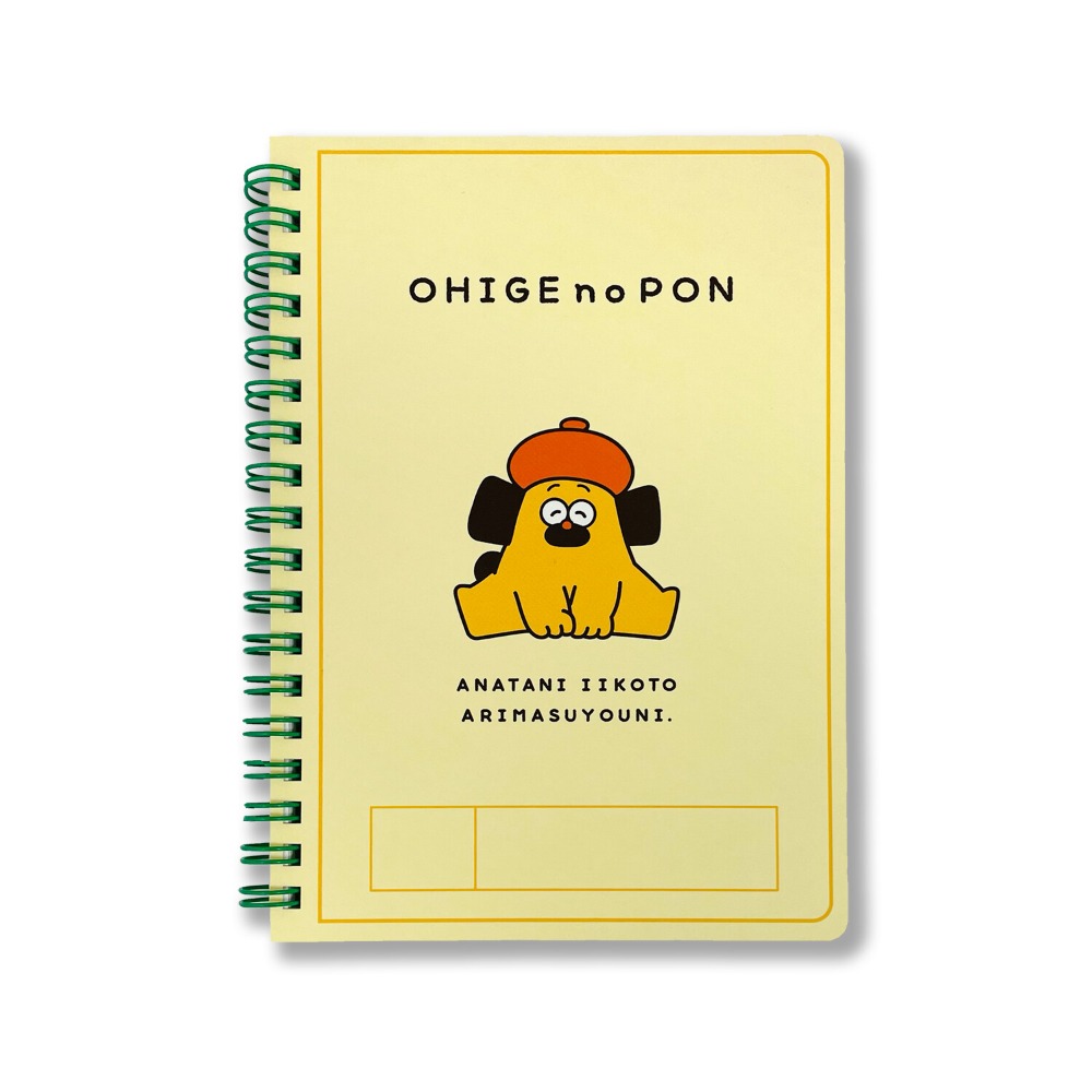 ⎪厭世文具⎪OHIGEnoPON 胡子碰碰 線圈方眼筆記本 B6-規格圖5