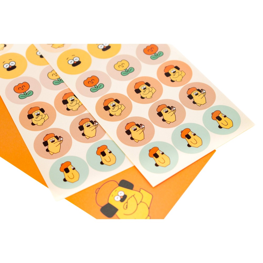 ⎪厭世文具⎪OHIGEnoPON 胡子碰碰 手帳貼紙 花造型-細節圖3