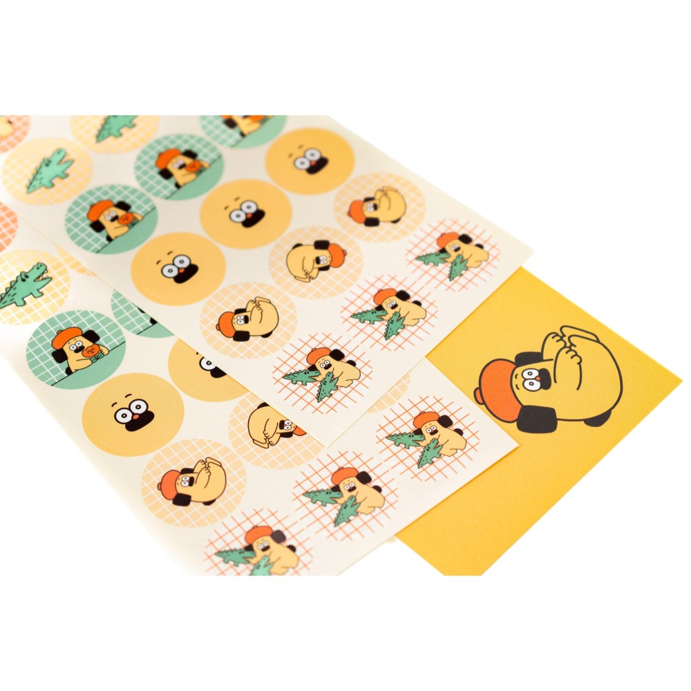 ⎪厭世文具⎪OHIGEnoPON 胡子碰碰 手帳貼紙 鱷魚造型-細節圖2