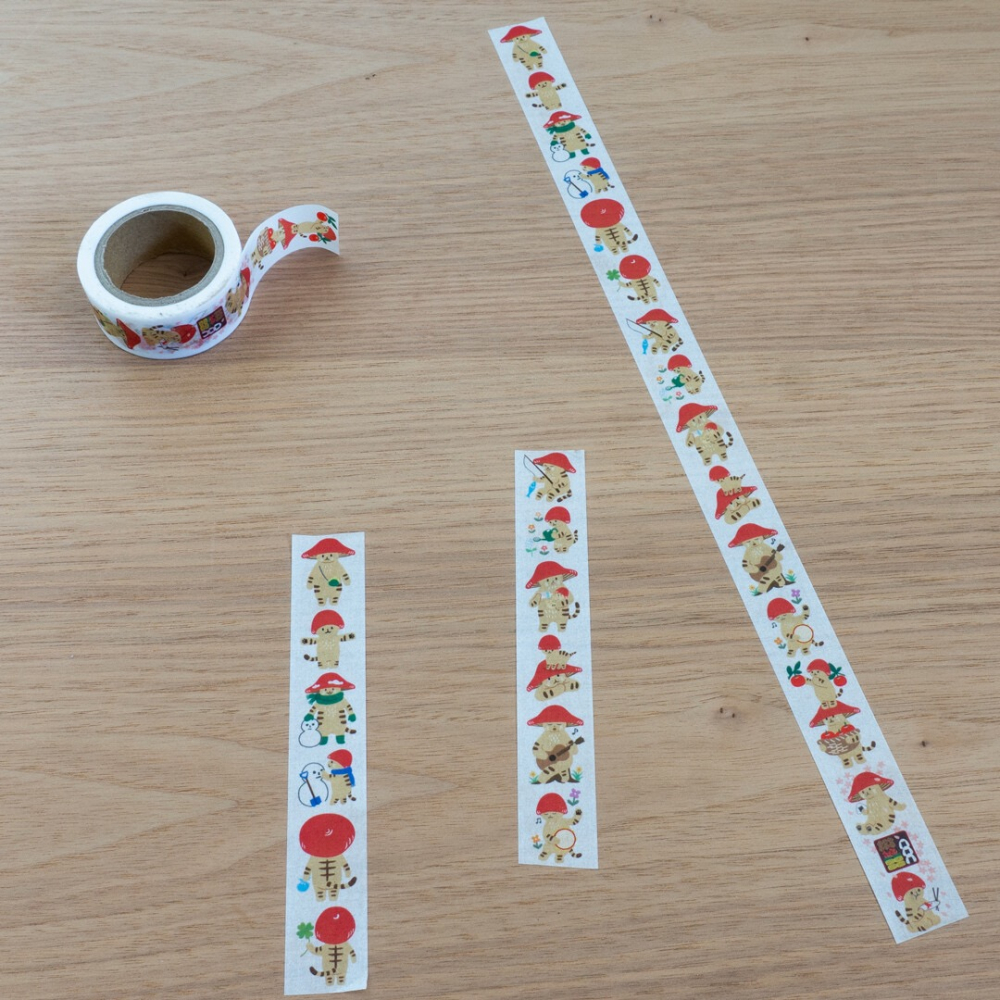 ⎪厭世文具⎪日本知名插畫 4legs 蘑菇貓紙膠帶-細節圖6