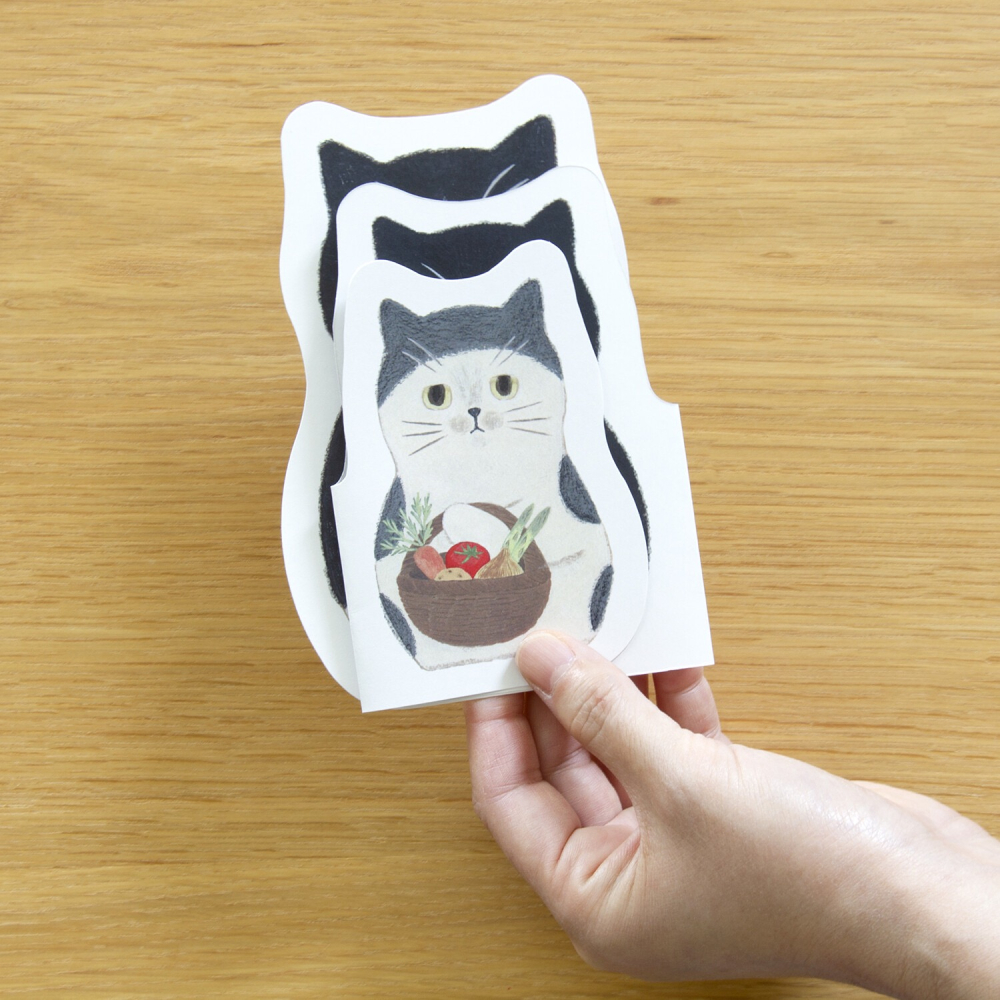 ⎪厭世文具⎪日本知名插畫 4legs 3隻貓咪萬用卡 生日卡 邀請卡-細節圖4