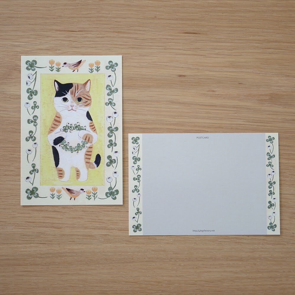 ⎪厭世文具⎪日本知名插畫 4legs 三花貓明信片-細節圖7