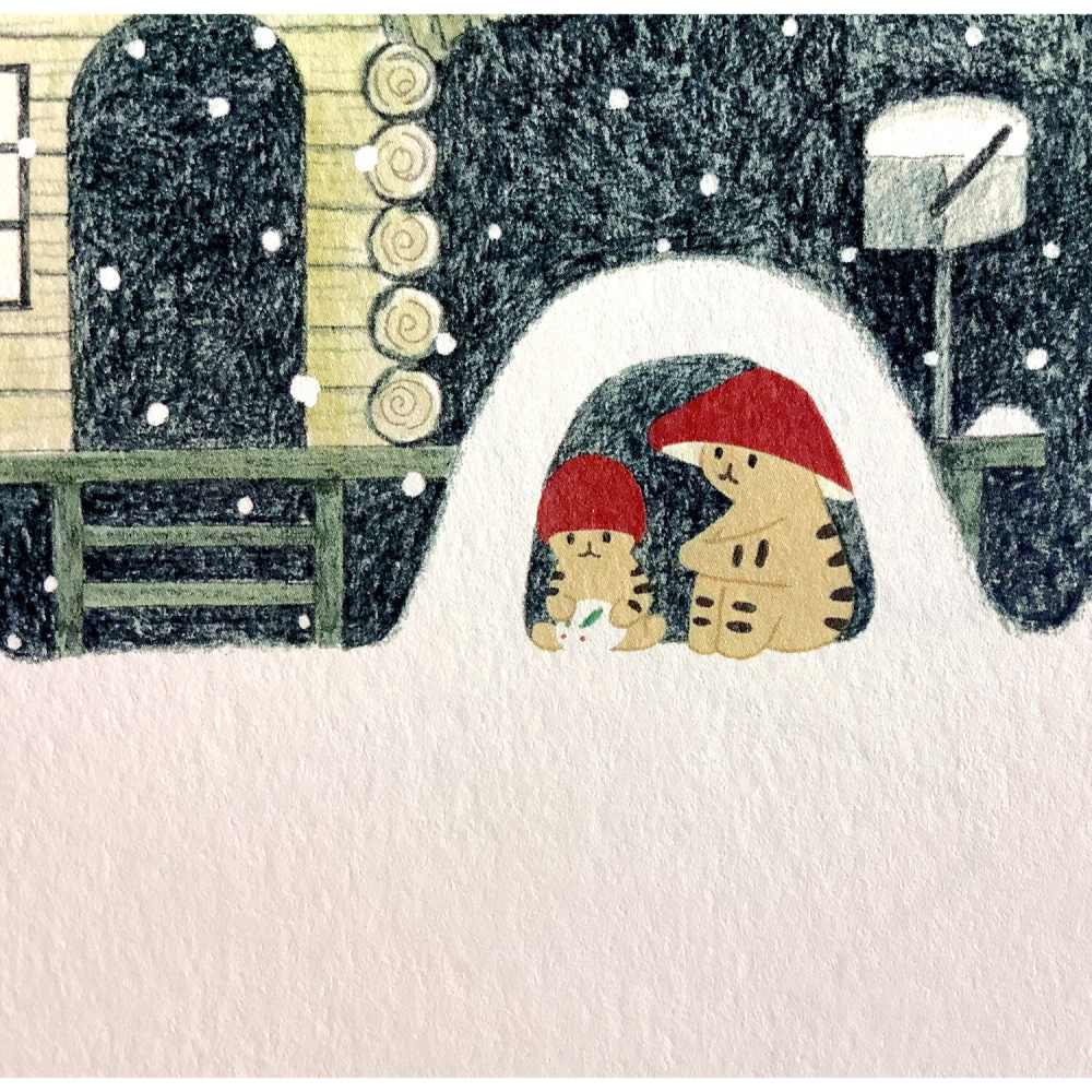 ⎪厭世文具⎪日本知名插畫 4legs 冬天的蘑菇貓-細節圖2