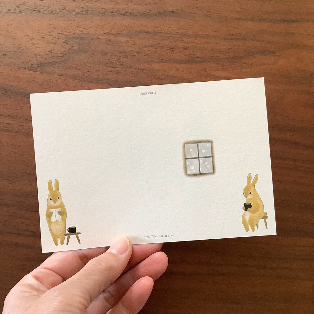 ⎪厭世文具⎪日本知名插畫 4legs 兔子聖誕節明信片-細節圖2