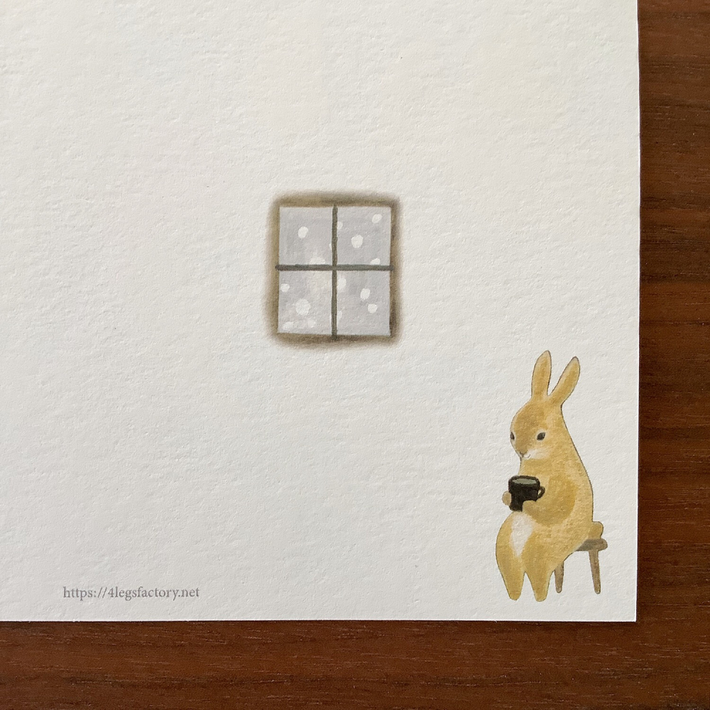 ⎪厭世文具⎪日本知名插畫 4legs 兔子聖誕節明信片-細節圖3