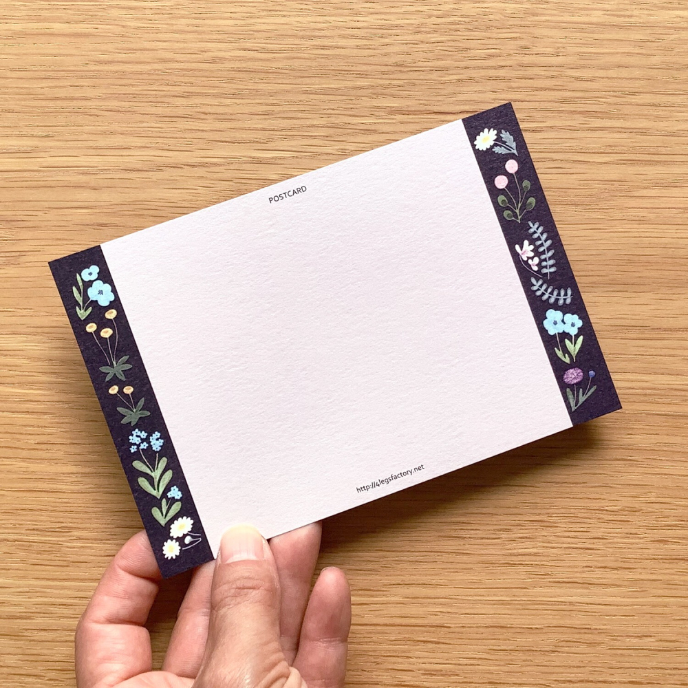⎪厭世文具⎪日本知名插畫 4legs 花圈公牛貓明信片-細節圖5