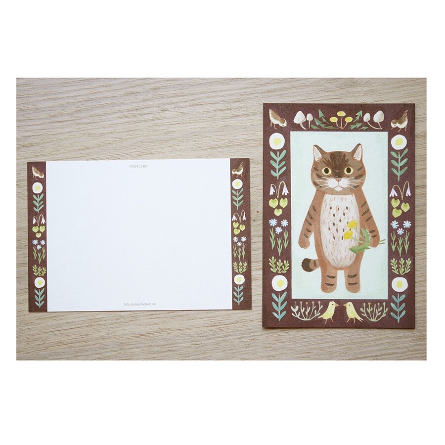 ⎪厭世文具⎪日本知名插畫 4legs 虎斑貓明信片-細節圖6