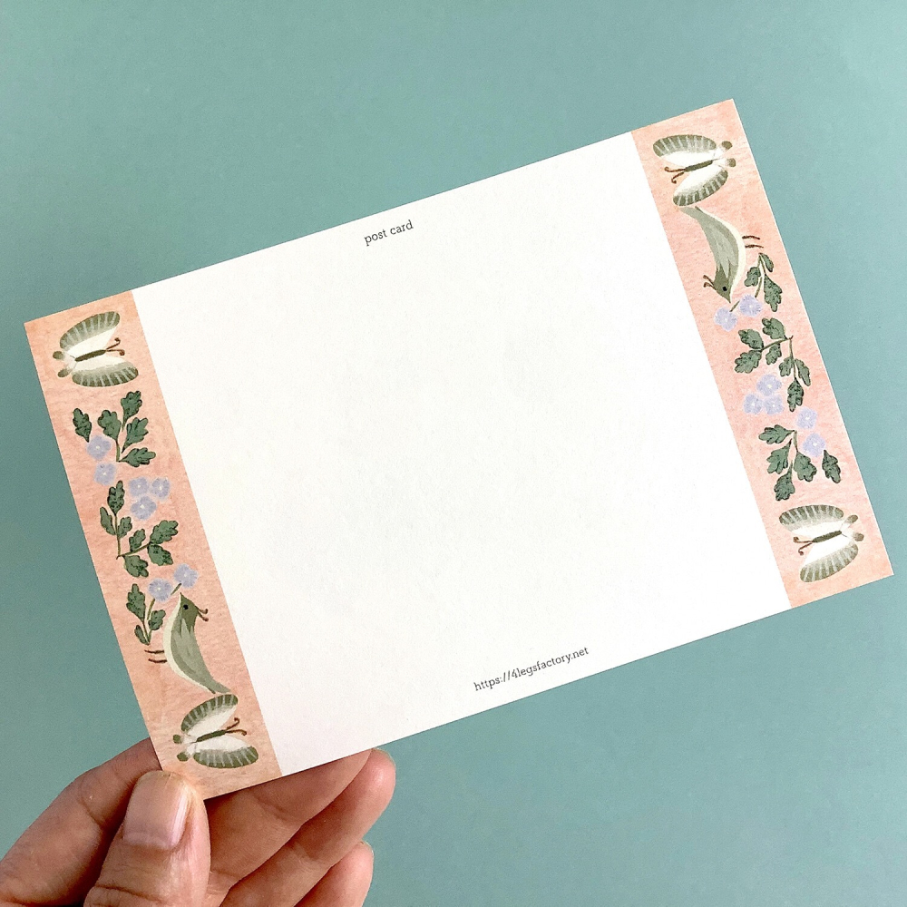 ⎪厭世文具⎪日本知名插畫 4legs 春天的蘑菇貓明信片-細節圖2