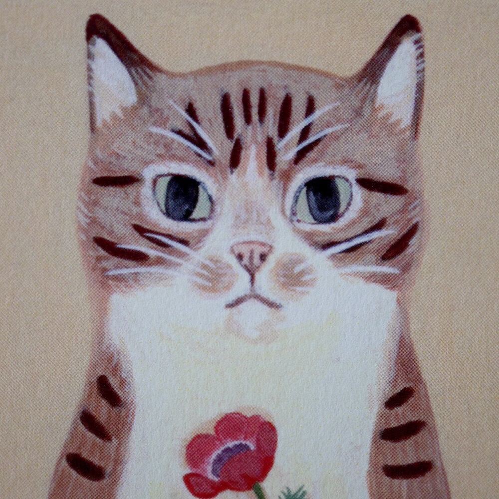 ⎪厭世文具⎪日本知名插畫 4legs 棕虎斑貓明信片-細節圖4