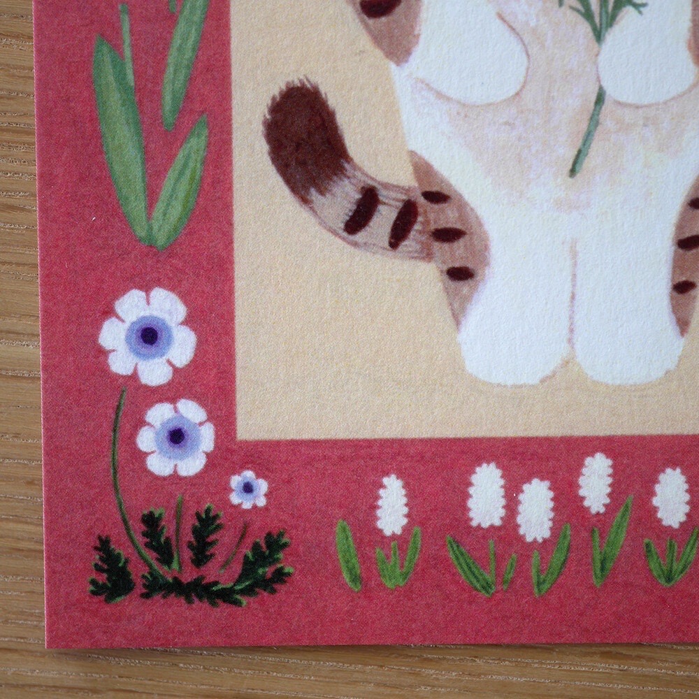 ⎪厭世文具⎪日本知名插畫 4legs 棕虎斑貓明信片-細節圖9