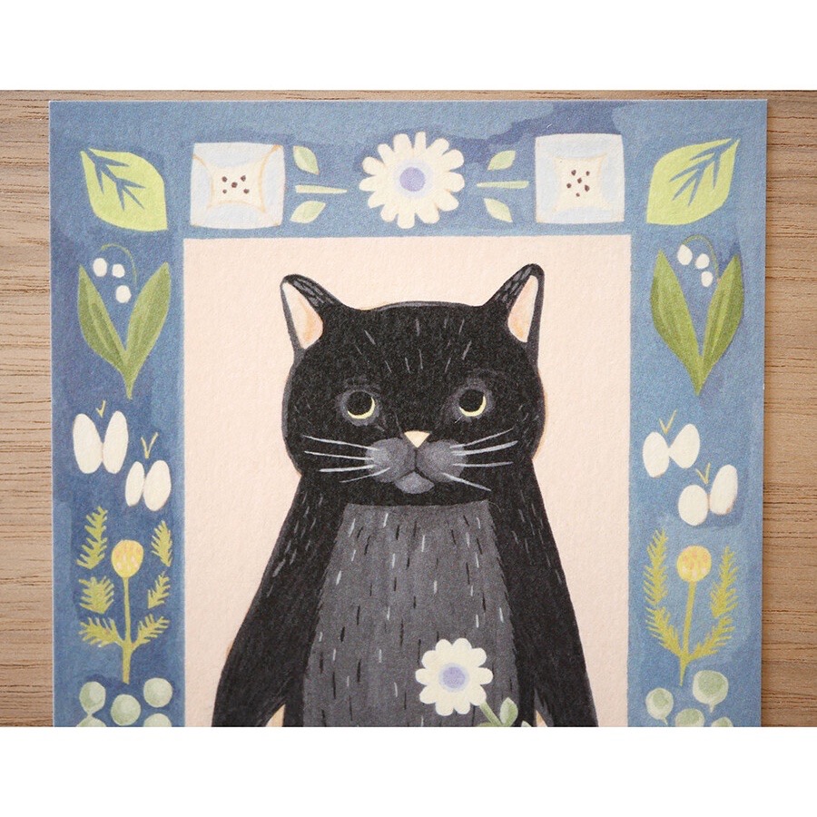 ⎪厭世文具⎪日本知名插畫 4legs 黑貓明信片-細節圖5