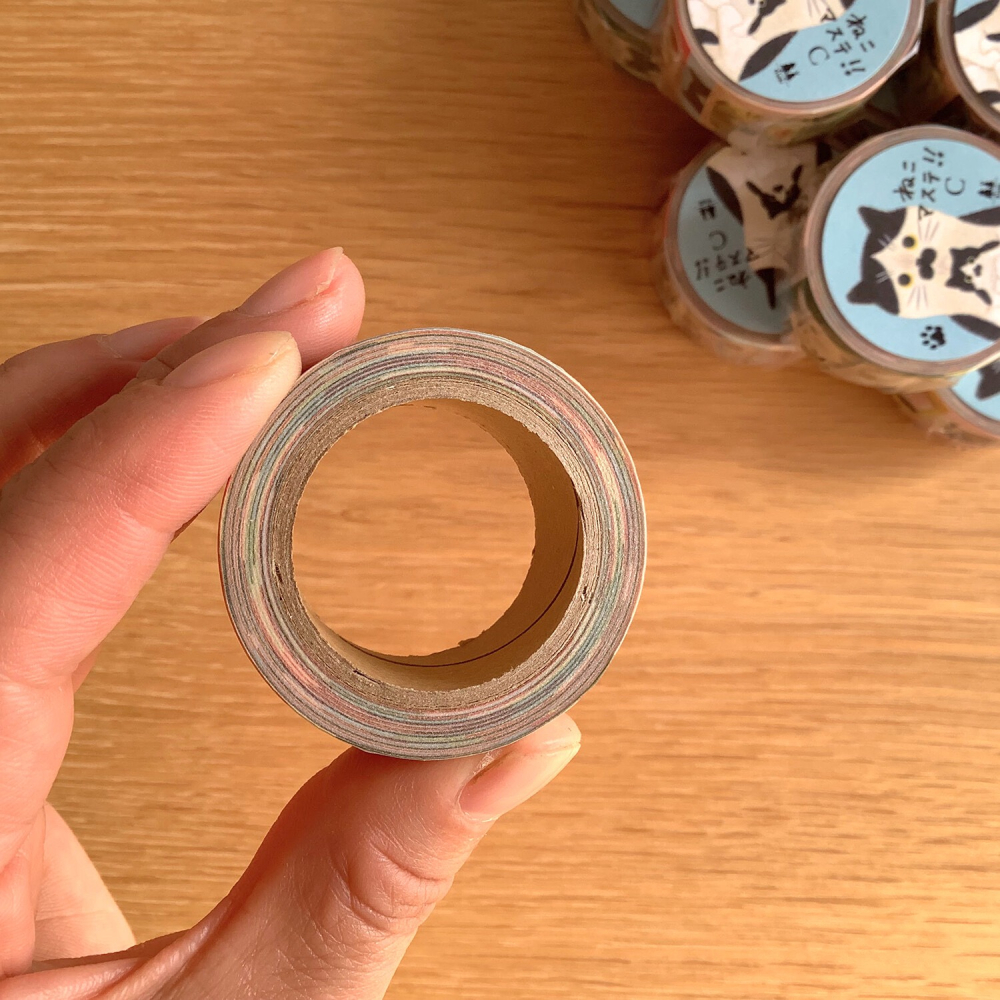 ⎪厭世文具⎪日本知名插畫 4legs 貓咪 9隻貓咪圖案紙膠帶-細節圖2