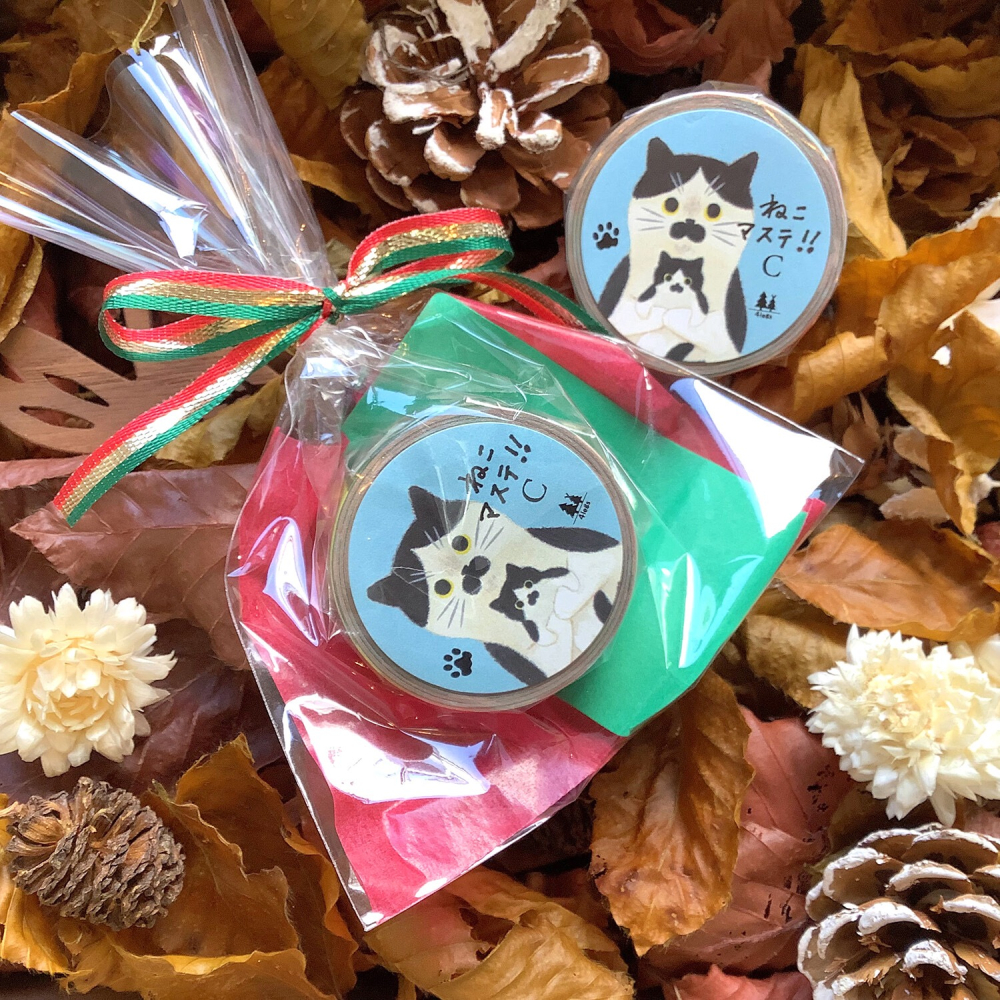 ⎪厭世文具⎪日本知名插畫 4legs 貓咪 9隻貓咪圖案紙膠帶-細節圖3