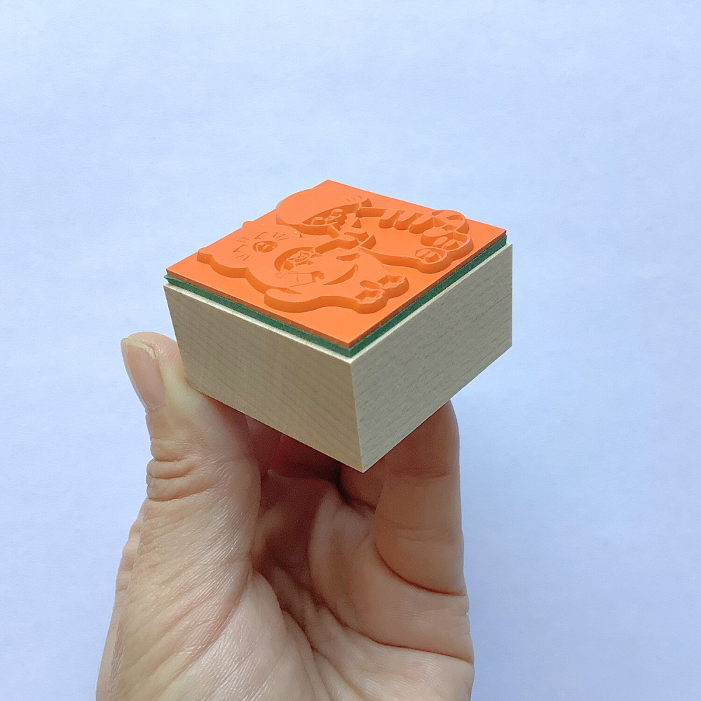 ⎪厭世文具⎪日本知名插畫 4legs 蘑菇貓與黑貓 印章-細節圖3