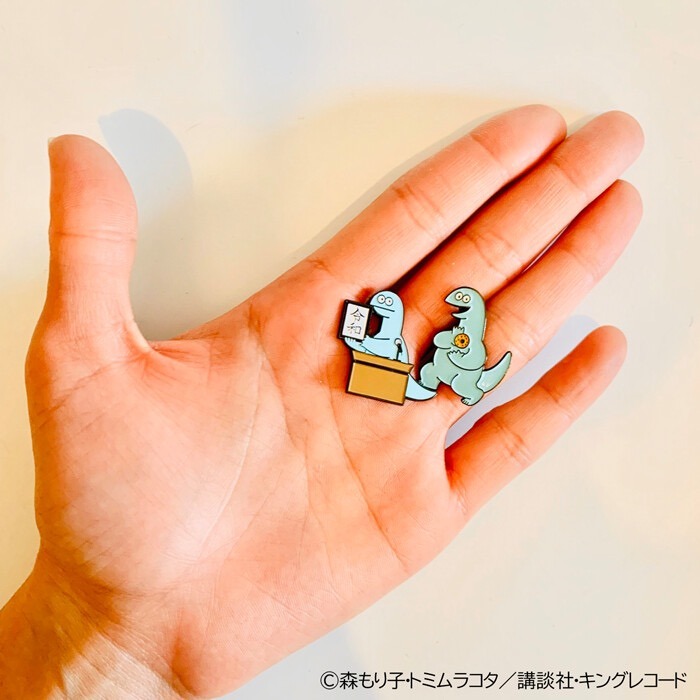 ⎪厭世文具⎪hibiku 日本限定恐龍與辣妹別針徽章-細節圖2