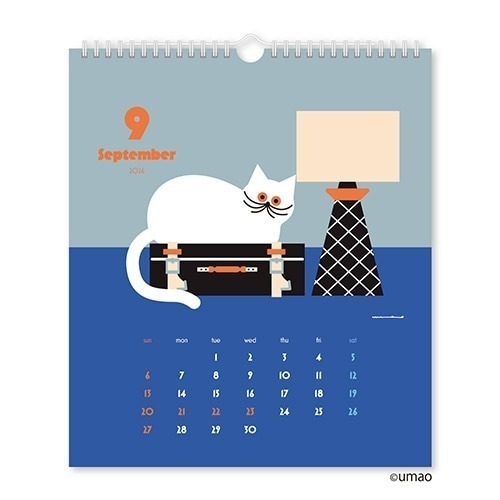 ⎪厭世文具⎪2026 umao 動物與藍色世界 壁掛月曆-細節圖2