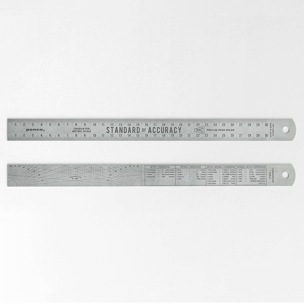 ⎪厭世文具⎪日本 Hightide penco 不銹鋼尺/ 30公分-細節圖4