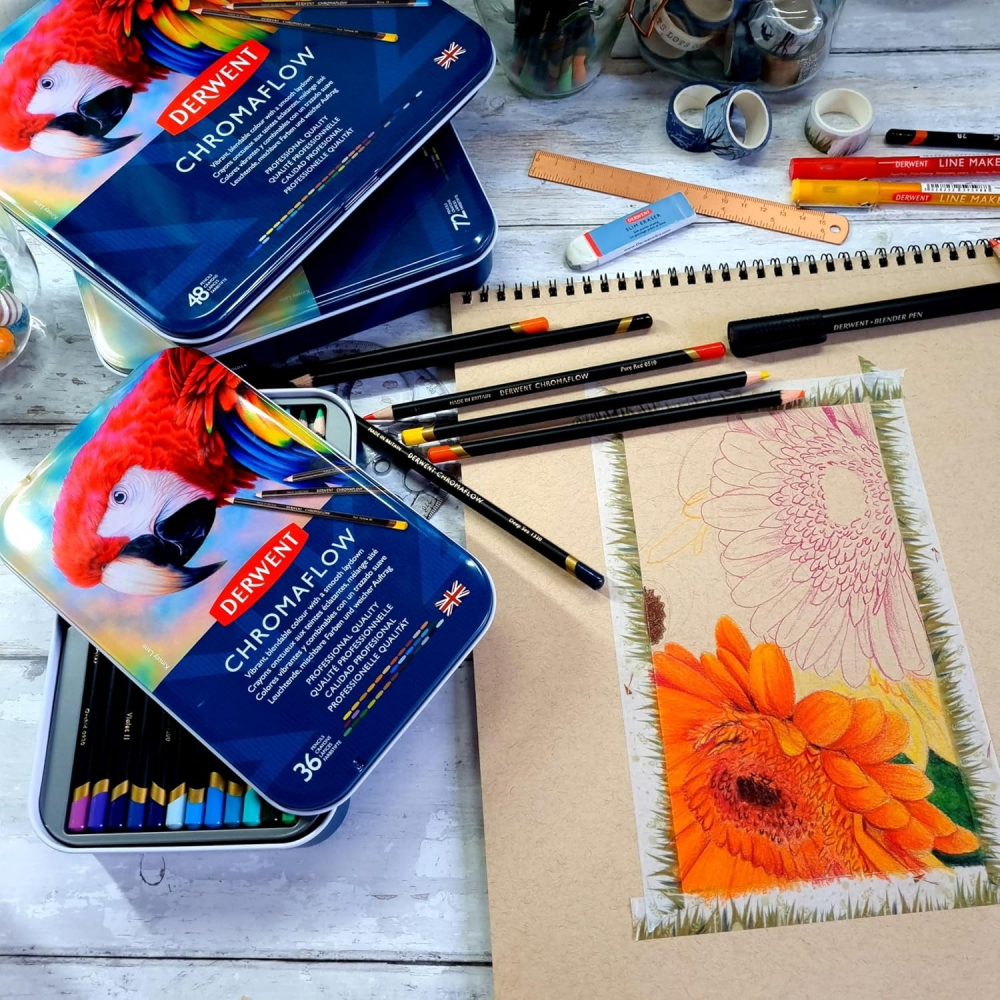 ⎪厭世文具⎪英國 DERWENT CHROMAFLOW 油性色鉛筆 48色-細節圖2