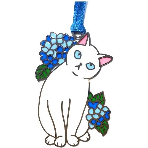 ⎪厭世文具⎪日本手工彩色玻璃風格書籤 貓咪系列-規格圖7