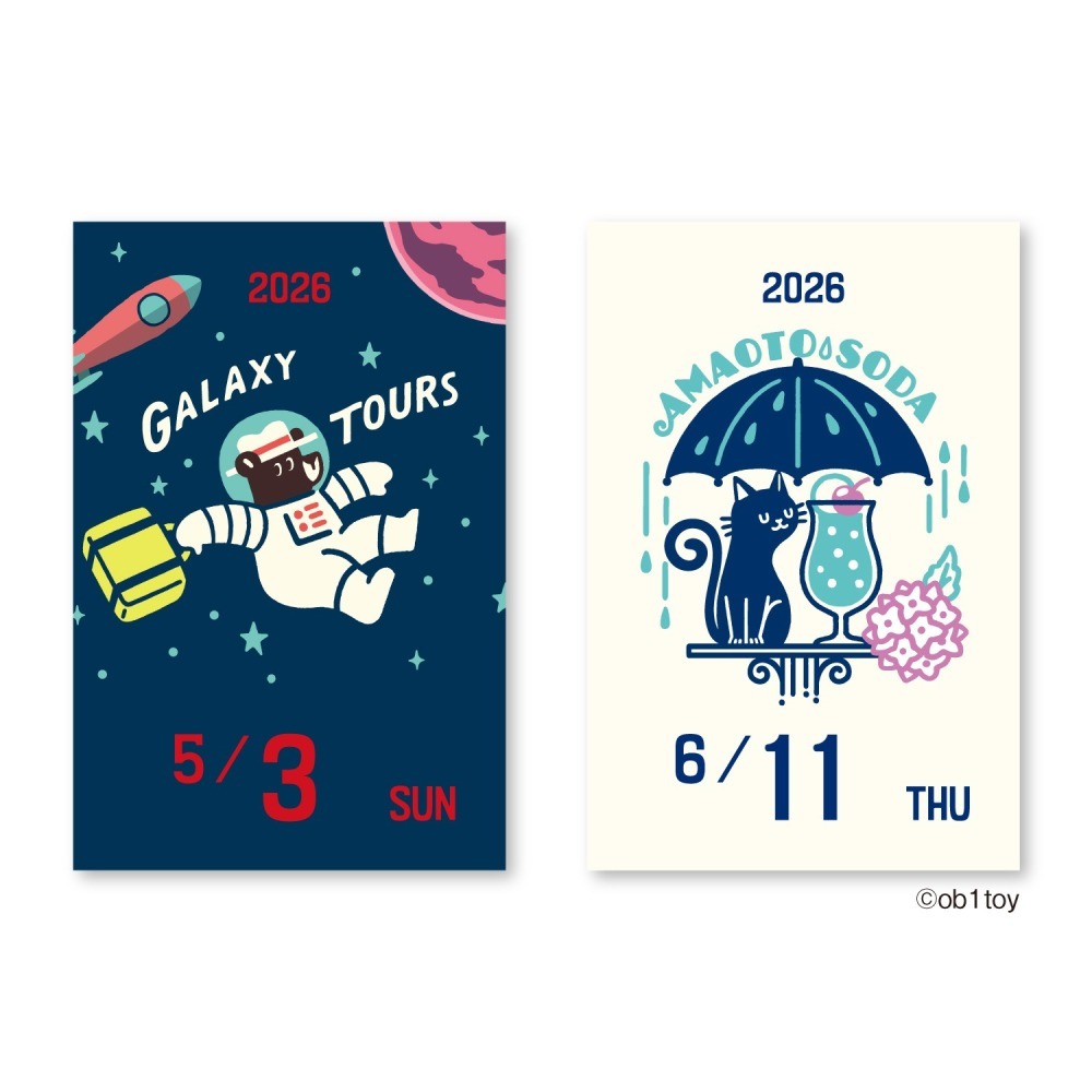 ⎪厭世文具⎪2026 ob1toy 小尾洋平 迷你日曆-細節圖3