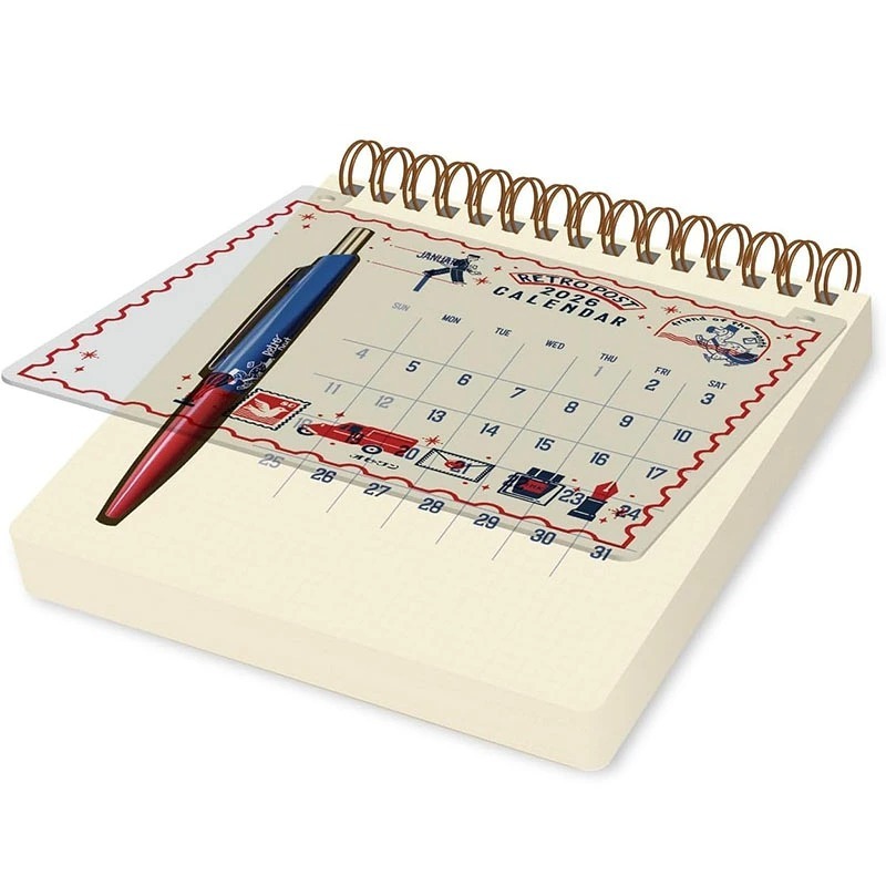 ⎪厭世文具⎪2026 ob1toy 小尾洋平 塗鴉線圈月曆本，附Anterique筆-細節圖2