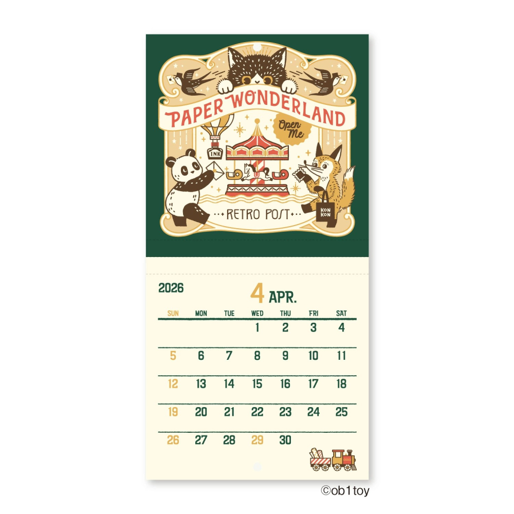 ⎪厭世文具⎪2026 ob1toy 小尾洋平 你月曆 小掛曆-細節圖3