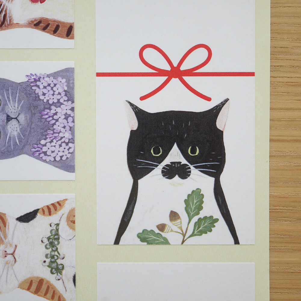 ⎪厭世文具⎪日本知名插畫家 4legs 貓咪裝飾貼紙-細節圖2