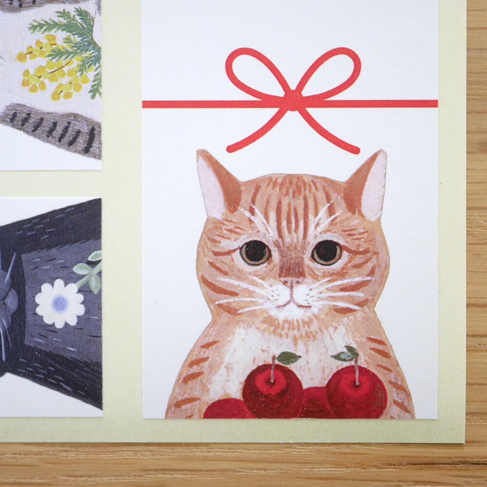 ⎪厭世文具⎪日本知名插畫家 4legs 貓咪裝飾貼紙-細節圖3