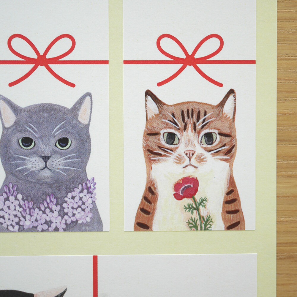 ⎪厭世文具⎪日本知名插畫家 4legs 貓咪裝飾貼紙-細節圖5