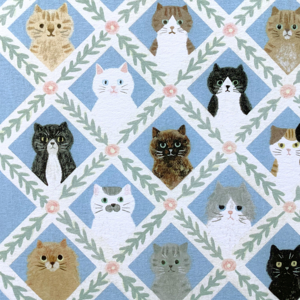 ⎪厭世文具⎪日本知名插畫家 4legs 貓的臉明信片-細節圖3