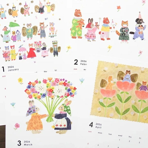 ⎪厭世文具⎪2026 表現社 插畫家聯名 A4月曆卡 - Aiko Fukawa 布川愛子-細節圖7
